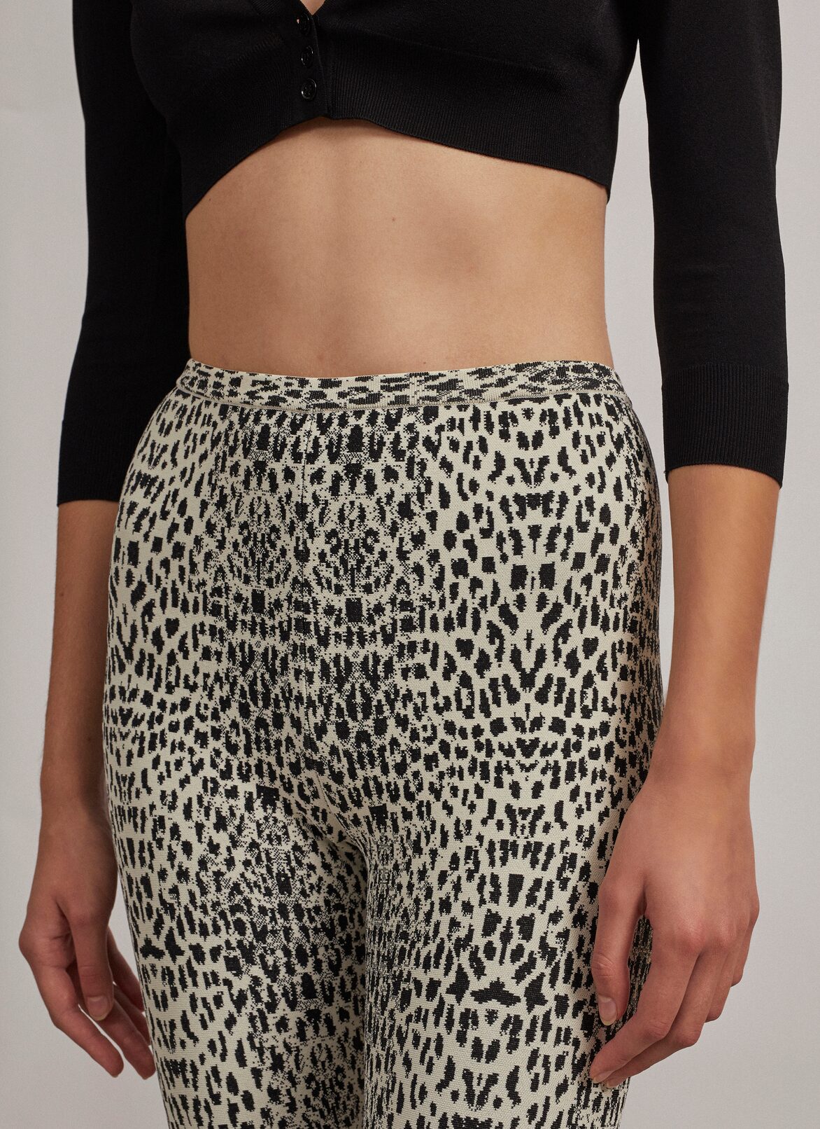 Trousers ALAÏA WHITE/BLACK TROUSERS